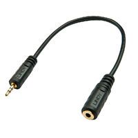LINDY Audioadapter 2.5mm Stecker an 3.5mm Kupplung 0,2m (35698)