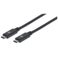 MANHATTAN USB 3.2 Kabel 10Gbit/s C-Stecker auf C-Stecker 1m (355223)