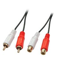 Lindy 35671 - 2 x RCA - Male - 2 x RCA - Female - 2 m - Black,Red,White