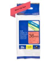 Brother Laminated tape 36mm - Black on red - TZe - Thermal transfer - Brother - PT-9600 - PT-9700PC - PT-9800PCN - 3.6 cm