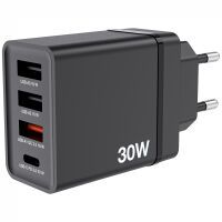 Verbatim USB Wall Charger 30W 1xUSB-C PD 3xUSB-A schwarz 49700 Ladegeräte -Universal-