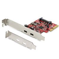 STARTECH.COM 2-Port PCIe USB 3.1 Card - 2x USB-C 3.1 Gen 2 Up to 10Gbps - PCIe Gen 3 x4 - ASM3142 Ch