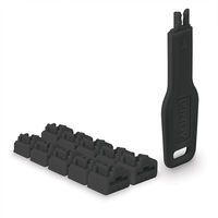 LINDY RJ45 Port Schlösser SCHWARZ, 10 Stck + 1 Schlüssel (47891)