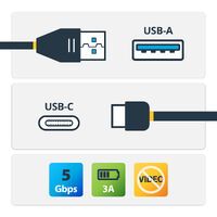 STARTECH.COM USB to USB-C Cable - M/M - 1m 3 ft. - USB 3.0 - USB-A to USB-C (USB315AC1M)