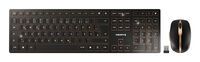 Cherry DW 9100 SLIM - RF Wireless + Bluetooth - QWERTZ - Black - Mouse included