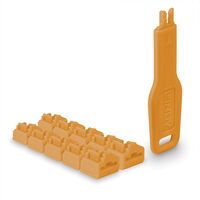 LINDY RJ45 Port Schlösser Orange, 10 Stck + 1 Schlüssel (47897)