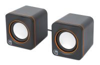 MANHATTAN USB-Lautsprecher - 2600 Series schwarz/orange (102698)