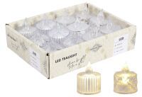 LED Mini Teelicht 2fach sortiert - 12 Stück