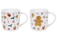 Weihnachtsbecher 2fach sortiert - 6 Stück