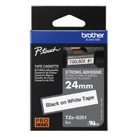Brother Extra Strength Adhesive Tape - Black on white - TZ - Black - White - Thermal transfer - Brother - PT-1400 - PT-1500 - PT-1500PC - PT-1600 - PT-1900 - PT-1910 - PT-1950 - PT-2110 - PT-2200 - PT-2210,...