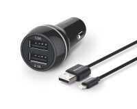 Philips Dual Car Charger 15W mit Apple Lightning Kabel MFI Ladegeräte -Universal-