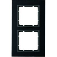 Berker Glasrahmen B.7 Glas schwar z 2fach 10126616