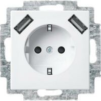 Busch-Jaeger R SI SCHUKO 2X USB TYP A AL.WS (20 EUCB2USB-914)