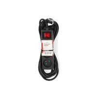 Nedis Steckdosenleiste / Frankreich / Typ E (CEE 7/6) / 3-Wege / 5.00 m / 3680 W / 16 A / Art der Erdung: Erdungsstift / 230 V AC 50/60 Hz / Buchsenwinkel: 45 ° / H05VV-F 3G1.5mm² / Ein-/Ausschalter / Schwarz