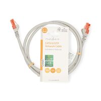 Nedis CAT6-Netzwerkkabel / RJ45 Stecker / RJ45 Stecker / U/UTP / 1.00 m / Rund / PVC / Grau / Label