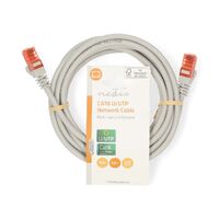 Nedis CAT6-Netzwerkkabel / RJ45 Stecker / RJ45 Stecker / U/UTP / 3.00 m / Rund / PVC / Grau / Label