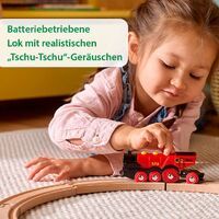 Ravensburger BRIO World 33592 Rote Lola elektrische Lok  Batterie-Lokomotive mit Licht & Sound  Kl