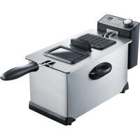 Severin FR 2431 Fritteuse, 3 L, 2000 W, emaillierter Fettbehälter, inox