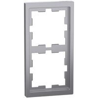 MERTEN D-Life Rahmen 2f Edelstahl MEG4020-6536