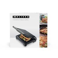 MELISSA Panini-Grill und Kontaktgrill mit Antihaftbeschichtung und Überhitzungsschutz 1000W Schwarz