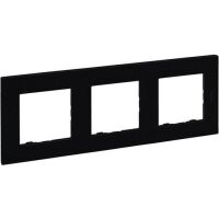 Legrand 864573 Niloe Step 8645733-Fach Rahmen Schwarz