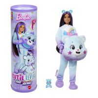Mattel Cutie Reveal Barbie-Puppe mit Accessoires, Glücksbärchis-Serie 2, Dream-Bright-Bärchi mit 10 