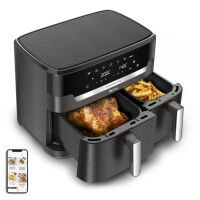 Tefal Heißluftfritteuse EY942H Dual Easy Fry XXL dunkelgrau