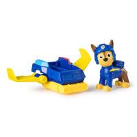 Spin Master PAW Patrol, Action Pup, Hundefigur mit Mini-Rettungsflugzeug mit ausklappbaren Flügeln -