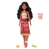 Mattel Spielzeuge aus Disney Vaiana 2, schwimmende Tautai Vaiana-Modepuppe mit 2 Zubehörteilen und O