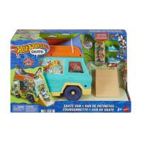 Mattel Hot Wheels Skate Tony Hawk Skatervan-Spielset mit exklusivem Fingerboard und abnehmbaren Skat