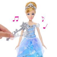 Mattel Disney Princess, Cinderella-Modepuppe im bezaubernden Ballkleid mit Licht und Geräuschen, vom