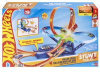 Mattel Hot Wheels Stunttrack Unendliche Crash-Action Spielset mit Die-Cast-Spielzeugauto im Maßstab 