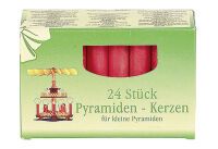 Heider GmbH Pyramidenkerze 7cm Ø1,4cm rot 24 Pack - 20 Stück