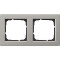 GIRA 021233 Abdeckrahmen 2f E2 Edelstahl 21233