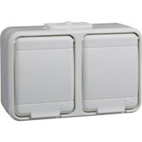 Schneider Electric Steckdose 2-fach AP reinweiß 445404