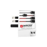 Skross MUV USB (2xA) Kompakter 2-poliger Weltreiseadapter mit 2 integrierten USB-Anschlüssen
