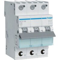 Hager MCS316 - 3P - 50 - 60 Hz - 16 A - 52.5 mm - 70 mm - 83.4 mm