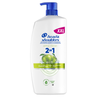 Multipack 2x Head & Shoulders Apple Fresh 2in1 Anti-Schuppen-Shampoo, 800ml Pumpspender. Bis zu 100% Schuppenschutz. Frisches Gefühl mit Apfelduft