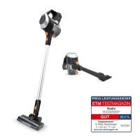 Nedis Stick Staubsauger / 130 W / 25.9 VAC / Motorisierte weiche Bürste mit integrierter Beleuchtung / 10000 Pa / HEPA Luftfilter / Orange / Schwarz