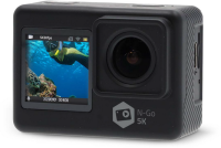 Nedis Action Cam / Dualer Bildschirm / 5K@30fps / 16 MPixel / Wasserdicht bis: 30.0 m / 80 min / Wi-Fi / App erhältlich für: Android™ / IOS / Inkl. halterung / Schwarz