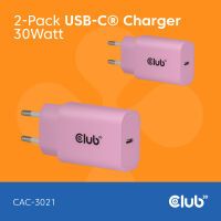 Club 3D Club3D Lifestyle Ladegerät USB-C 30Watt, 2Stk  pink retail (CAC-3021)