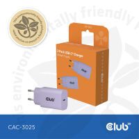 Club 3D Club3D Lifestyle Ladegerät USB-C 30Watt, 2Stk  lila retail (CAC-3025)