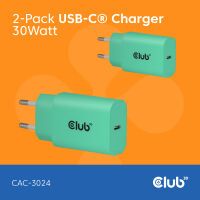 Club 3D Club3D Lifestyle Ladegerät USB-C 30Watt, 2Stk  grün retail (CAC-3024)