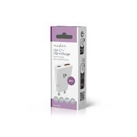 Nedis NETZLADEGERÄT  1XUSB-C/1XUSB-A (WCHA20WT          WS)