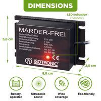 Isotronic Marderabwehrgerät 12 kHz Aussen 12 V