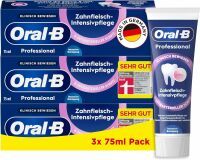 Oral-B Professional Zahnfleisch-Intensivpflege & Antibakterieller Schutz Intensive Reinigung Zahncreme/Zahnpasta, 3x75 ml 