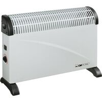Clatronic KH 3077 Konvektor Heizung, mobile Wärme, 3 Heizstufen (750/1250/2000 Watt), stufenlos regelbarer Thermostat, komfortable Tragemulden, geräuscharm