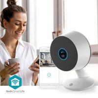 Nedis SmartLife Innenkamera / Wi-Fi / 3MP Full HD 1296p / Cloud Storage (optional) / microSD (not enthalten) / Onvif / mit Bewegungssensor / Nachtsicht / Weiss