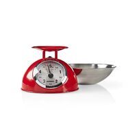 MELISSA Retro-Küchenwaage / Analog / Metallgehäuse / Abnehmbare Schale / Max. 5kg / 25-Gramm-Schritte / Rot