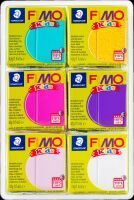 STAEDTLER Modelliermasse "Fimo kids" Colour Pack Fancy 6er Kartonetui